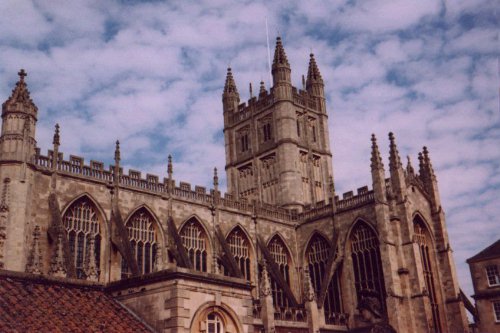 Picture of Bath Abbey from the baths that we wouldn't have got otherwise