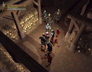 Dark Alliance; Sarah plays a Dwarven warrior (rather appropriate) whilst I play an Elven Sorceress (erm, she has nice ... spell effects ok?)