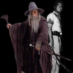Gandalf the Grey meets Sinbad the Black and White