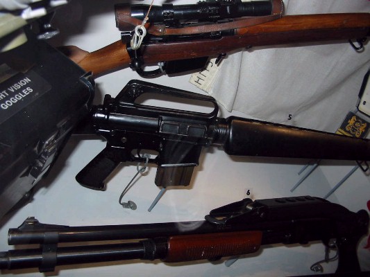 Selection of firearms from more modern times. Hopefully de-activated!