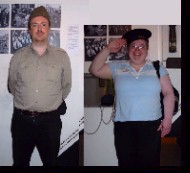 Shims and Wiggy in silly hats - look!