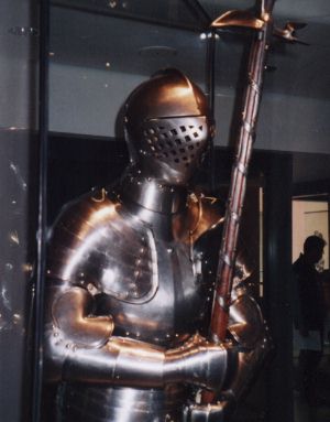 More of Henry VIII's armour, apparently you can tell by the huge codpiece! Well giving him armour with a thimble sized codpiece probably would have got you executed so I guess the armourers erred on the side of caution.
