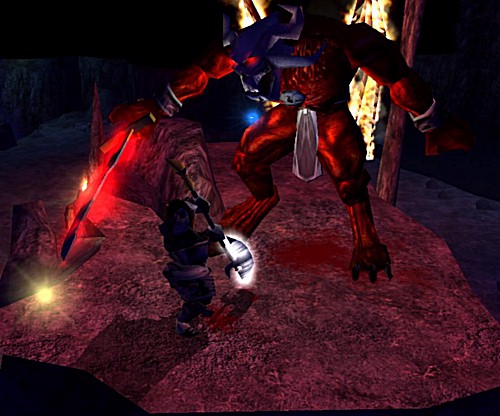 Skol fights a diabolic opponent