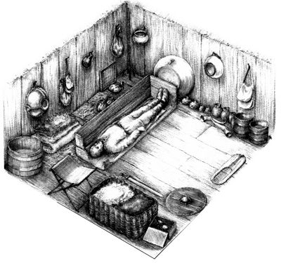 Amazing reconstruction job given that a couple of pots and a buckle were all that was found, well that's all that was on display.