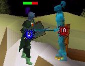 Take that, rubbish blue monster man!