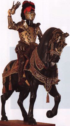 The King's Champion, apparently midway through issuing a challenge to some dastardly varlet